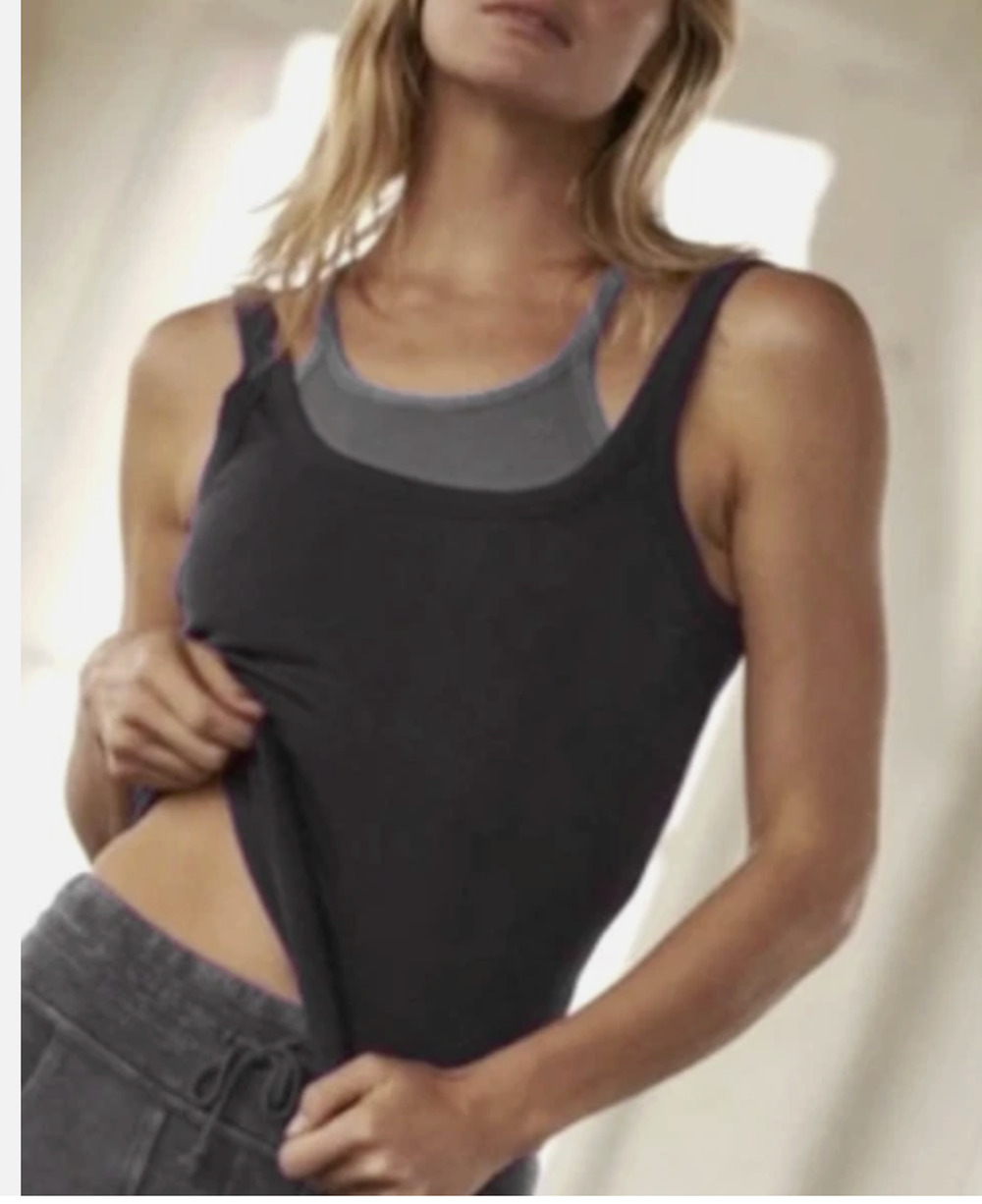 NEW Free People Movement Black Sleeveless Ribbed One Step Tank Top Small